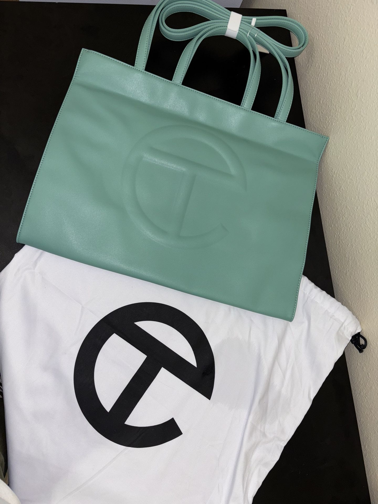 Large Telfar Shopping Bag β Sage (New, Never Used)