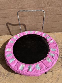 Large Pink Jumpking Trampoline With Butterfly Cover 