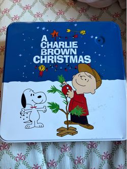 Charlie Brown Christmas musical tin