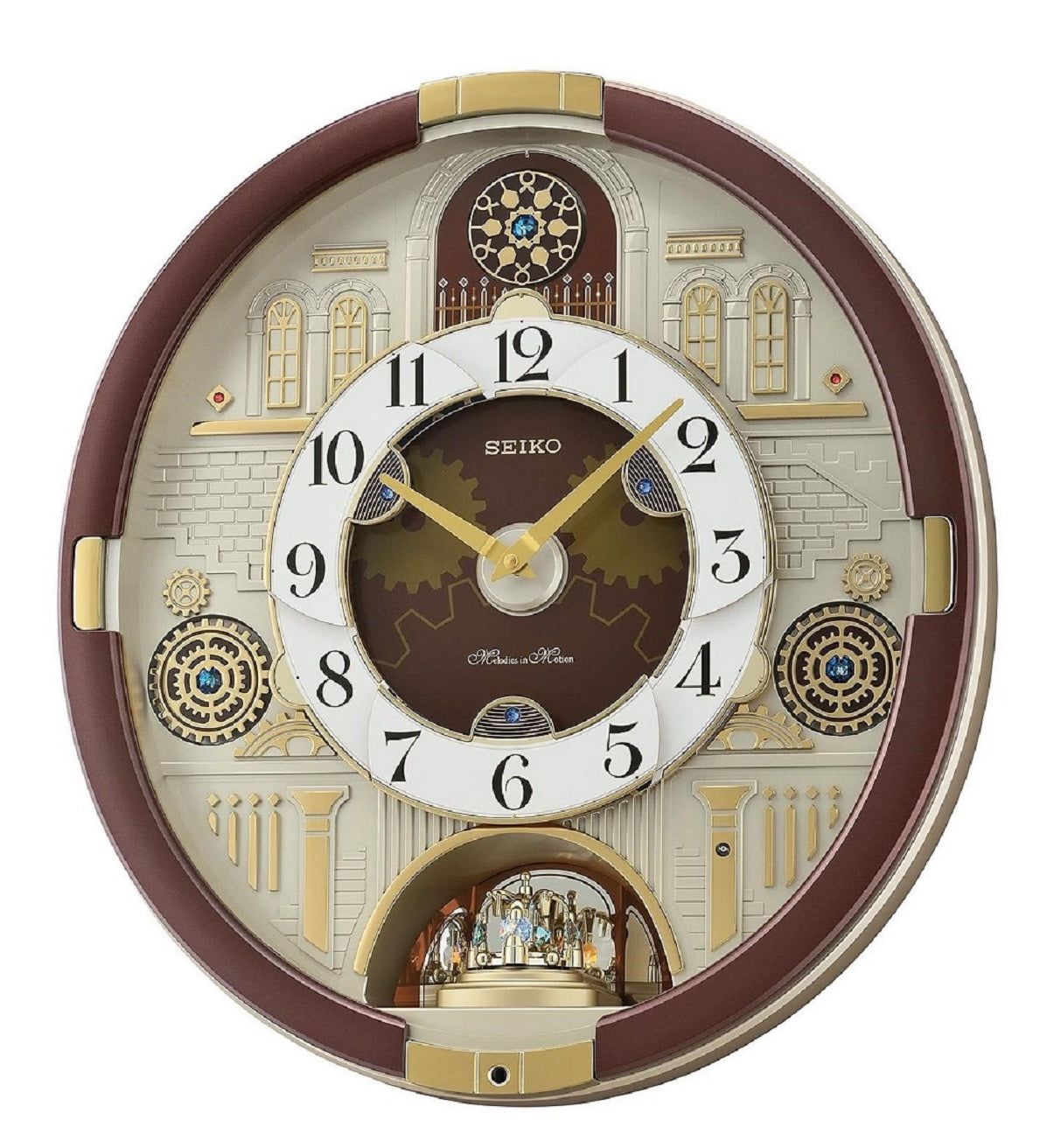 SEIKO MELODIES IN MOTION CLOCK WITH SWAROVSKI CRYSTALS WITH 30 HIFI MELODIES