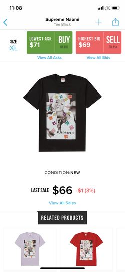 Supreme Naomi tee black. (in hand)