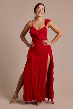 “Crystal Doll” Ruffle Chiffon Sheath Dress Size 1