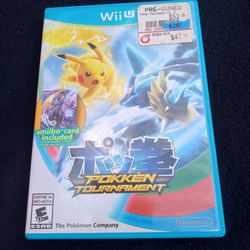 Pokken Tournament Pokemon Nintendo Wii U Game Complete With Case 