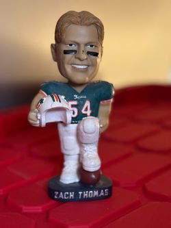 RARE HAND PAINTED ZACH THOMAS BOBBLEHEAD Q.B. CLUB PLAYERS INC BOBBLE DOBBLES