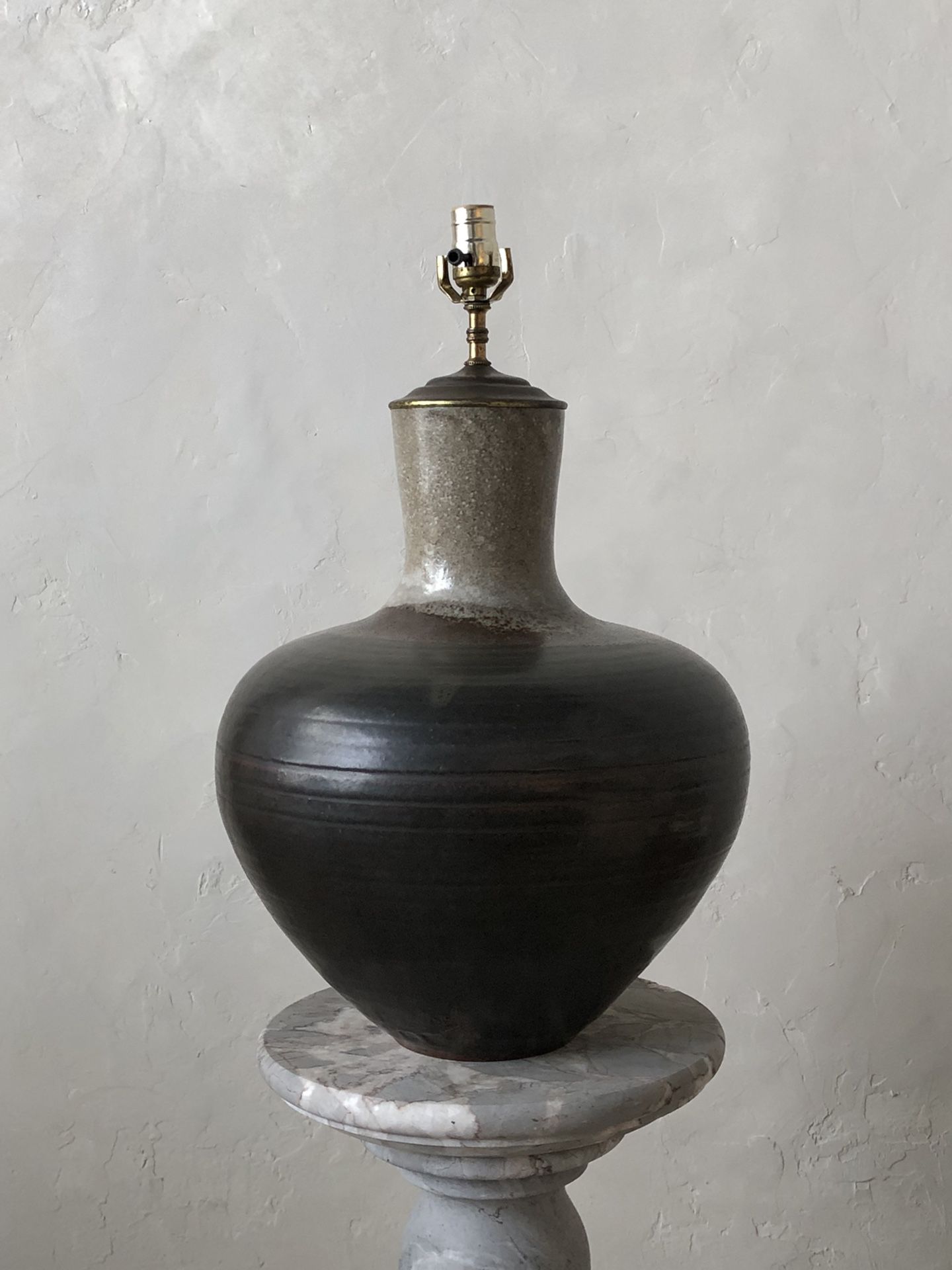Large Vintage Pottery Lamp 