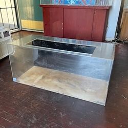 Approx 30-Gallon Acrylic Aquarium Fish Tank With Black Backing