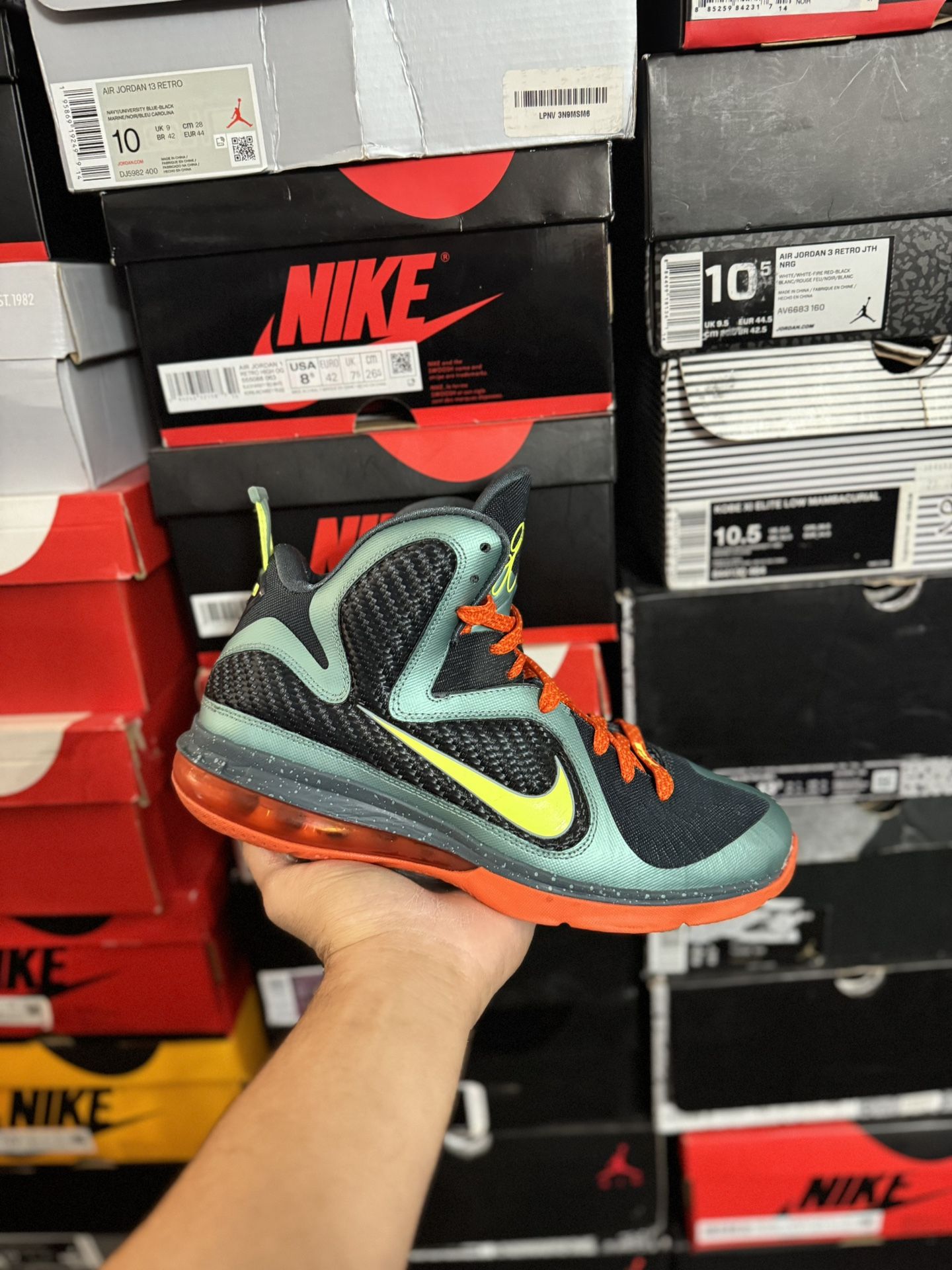 Lebron 9 Cannon size 8.5 USED But Clean