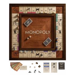 WS GAME COMPANY WOOD COLLECTOR EDITION MONOPOLY GAME Original Box 