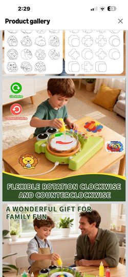 HAYXUN Dinosaur Paint Spin Art Machine Kit, Arts and Crafts for Kids Ages 4-8 – Variable Speed Painting Spinn