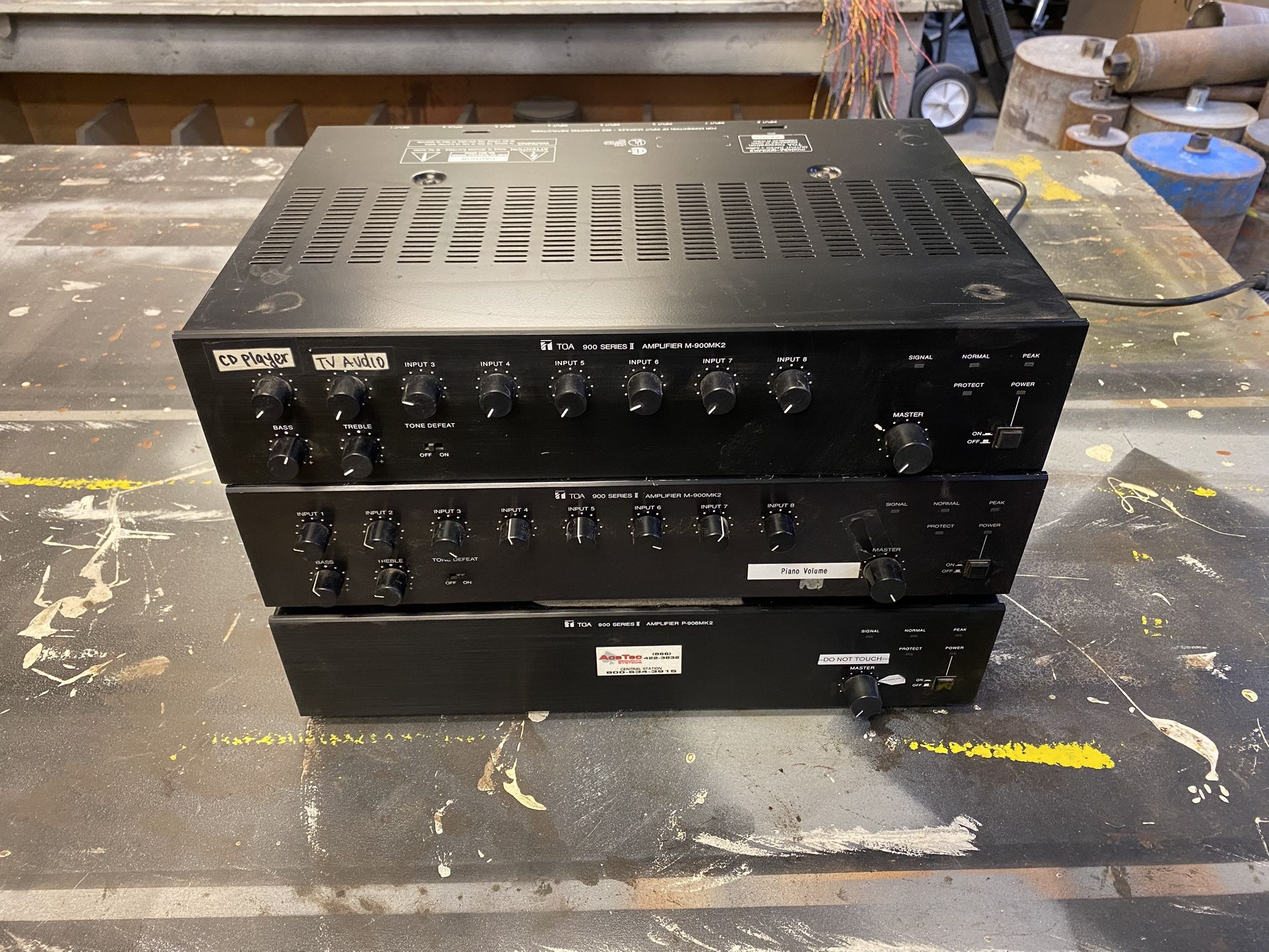 Stack of (3) TOA Amplifiers