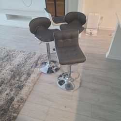 4 Bar Stools Adjustable Height