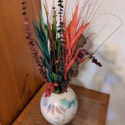 Vase With It's Flower Ornaments.