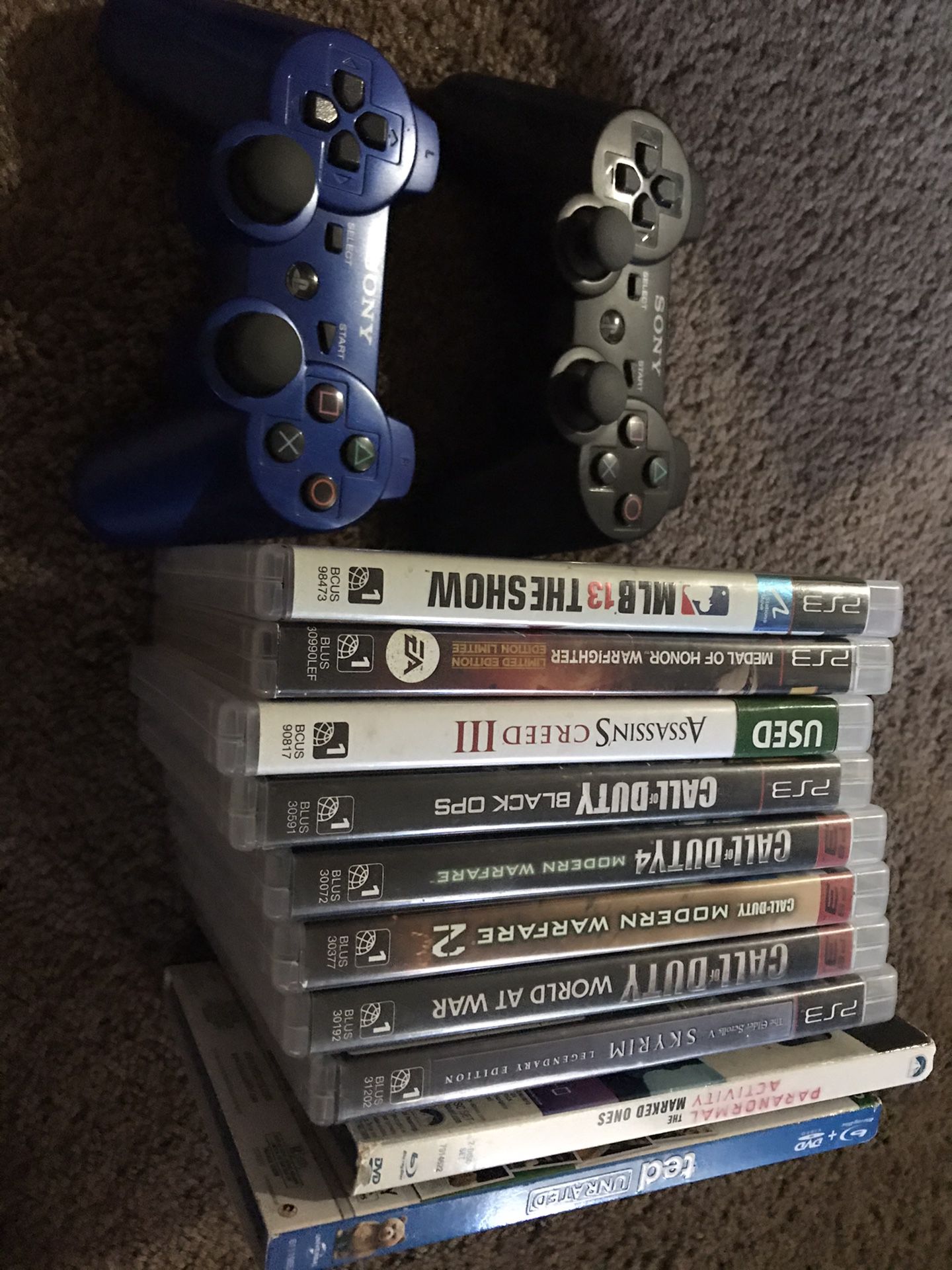 PS3 controllers and games
