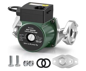 New box 110V Hot Water Recirculating Pump, Stainless Steel Circulator Pump with 1" NPT Flanges, 3 Speed Control for Water Heaters, Boiler and Hydronic