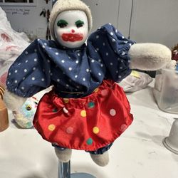  Vintage Thai Porcelain Clown Doll *READ*
