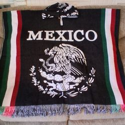 MEXICO PONCHO WITH HOOD 