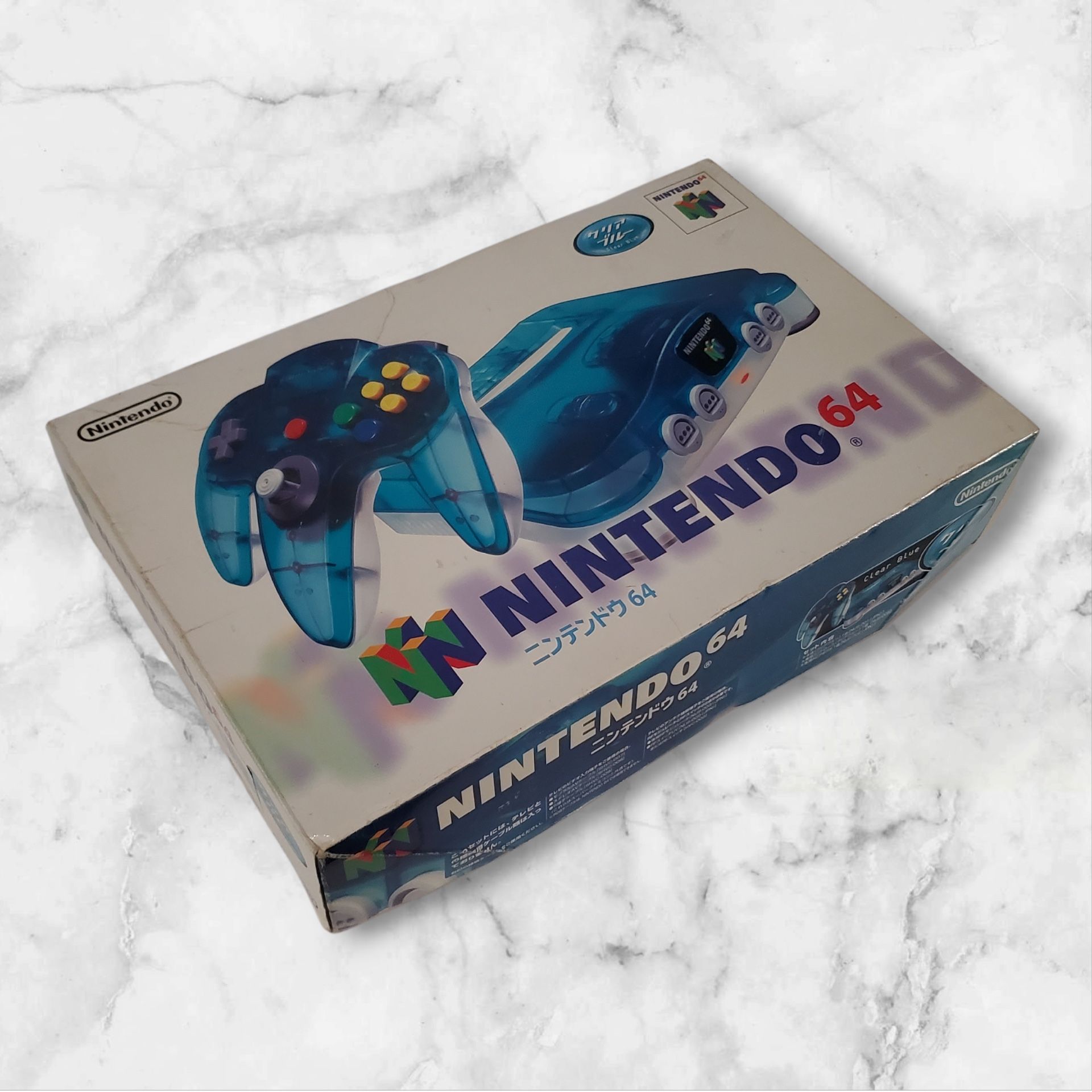 Nintendo 64 N64 Clear Blue Console CIB
