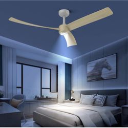 52 Inch Ceiling Fans with Lights Dimmable Led and Remote Control   (unopened)