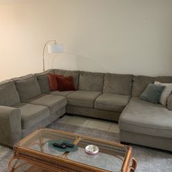 3-Piece Sectional Couch Sofa With Chaise