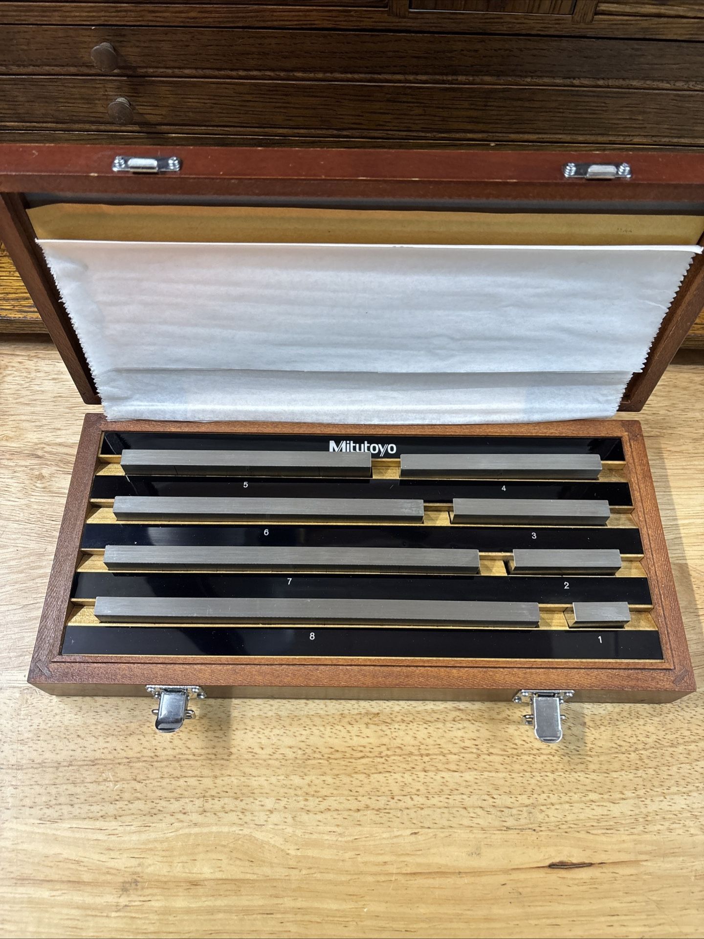 MITUTOYO 1” Thru 8” Inch Rectangular GAGE BLOCK SET NO 516-126 Haas Cnc