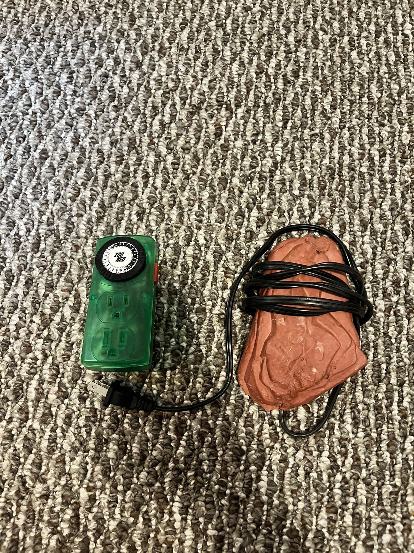Reptile heating rock and Day and Night timer