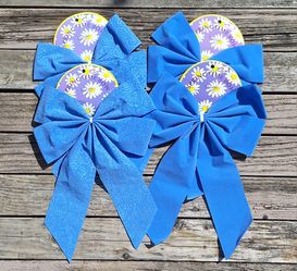 NEW Bow Decorations Blue 90s