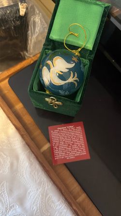 New ! Li Bien Hand-Painted Glass Ornament – Swan Design decor