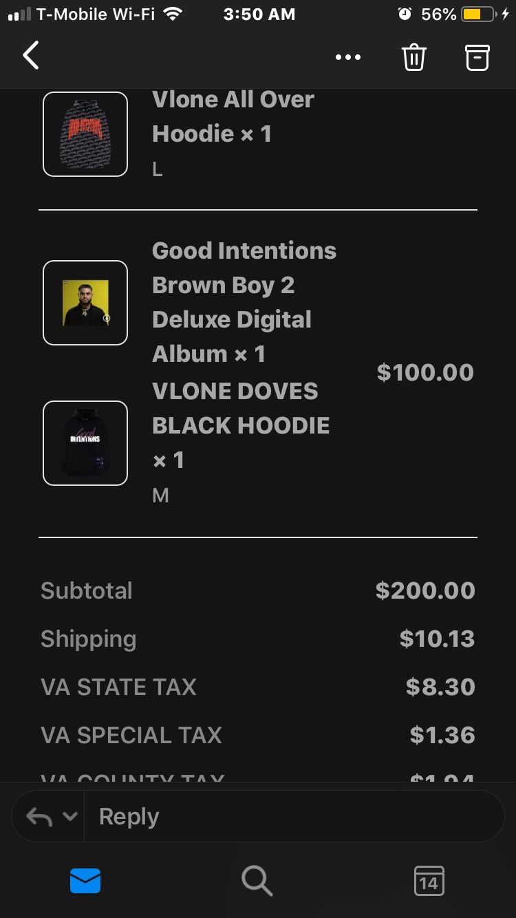 VLONE x NAV GOOD INTENTIONS HOODIES