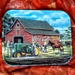 COCA COLA METAL TRAY - VINTAGE 