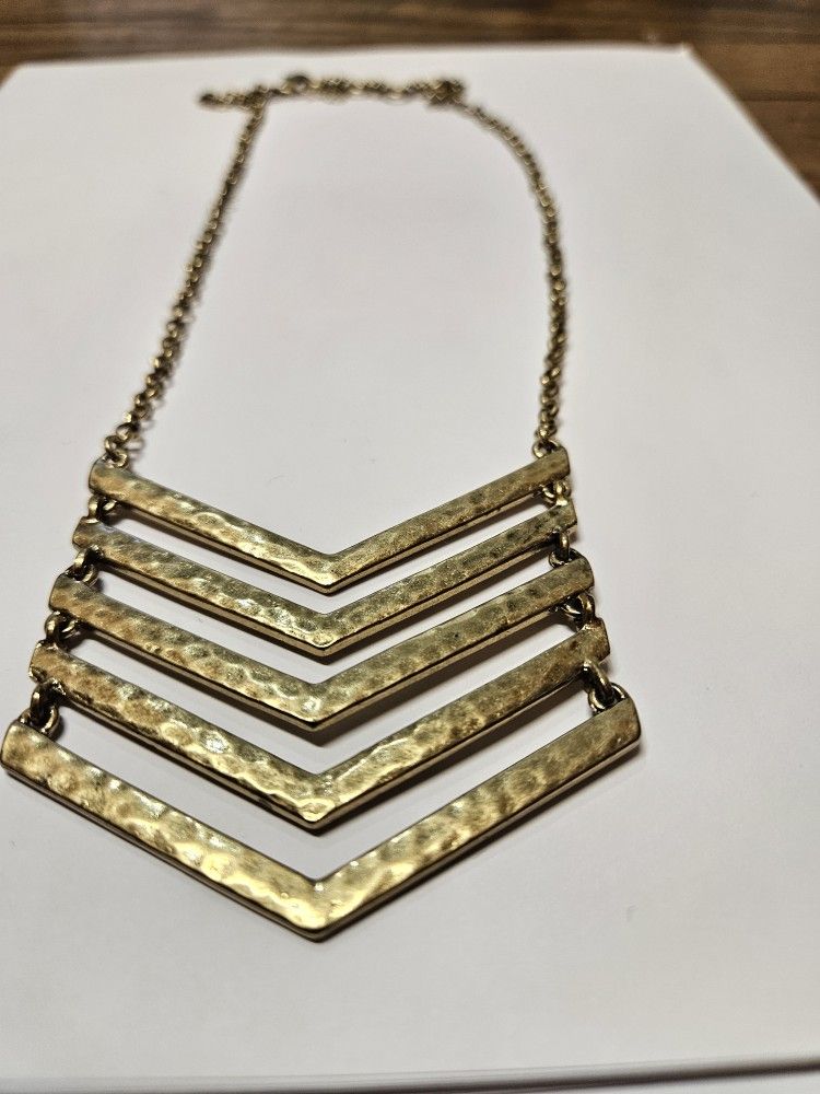 Gold Geometric Lucky Brand Necklace