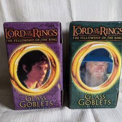 Lord Of The Rings Glass Goblets Light Up, Frodo And Gandalf