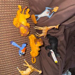 vintage Disney The Lion King MUFASA & SIMBA PVC Father & Son Figures lot