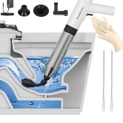 Electric Toilet Plunger,Unclog In One Shot,Remover For Bathroom,Kitchen Pipes Clog,High Pressure Air Plungers For Bathroom Heavy