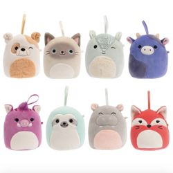 Squishmallows 4-inch Ornament Plush 8-Pack Assorted (Winter) Christmas