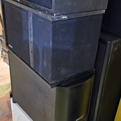 Bose 301 Series III Black Speakers 2/cinemat II Acoustimass 25 Series II/ All 4