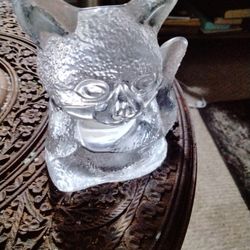 Cat Themed Crystal Candle Holder/ Votive 