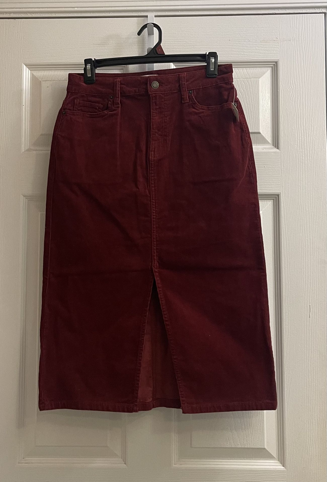 Brand New Wine Corduroy Skirt Size 4