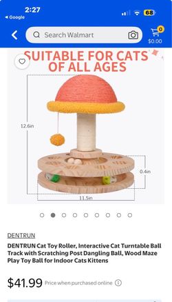 Round top cat scratch post toy