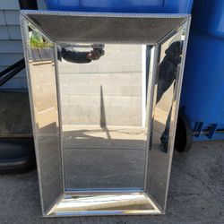 Vintage Bead Mirror. 