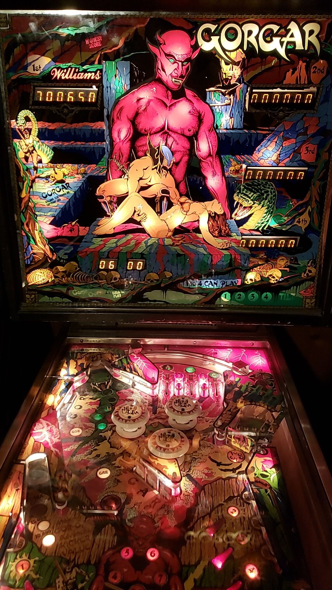Gorgar pinball machine