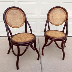 Cane And Rattan Bentwood Chair Set