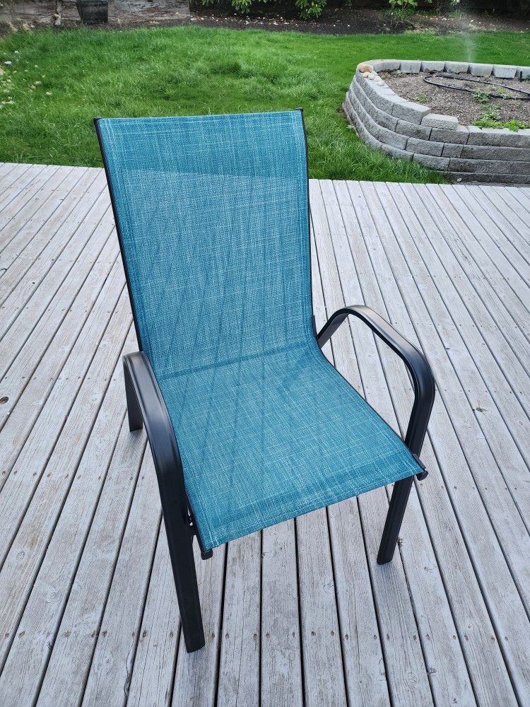 Outdoor/Patio 2 Chairs (Stackable) Blue 
