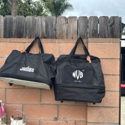 2 expendable travel bags