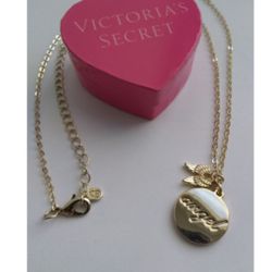 Victorias Secret Angels Wings Pendant Necklace In Pink Gift Box