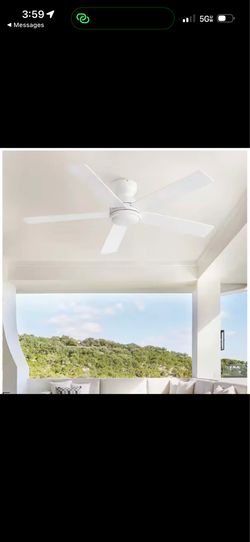 48 in. Indoor 6-Speed Flush Mount Ceiling Fan in White/Original Wood with Remote