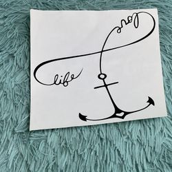 Life and Love Infinity Anchor Decal 