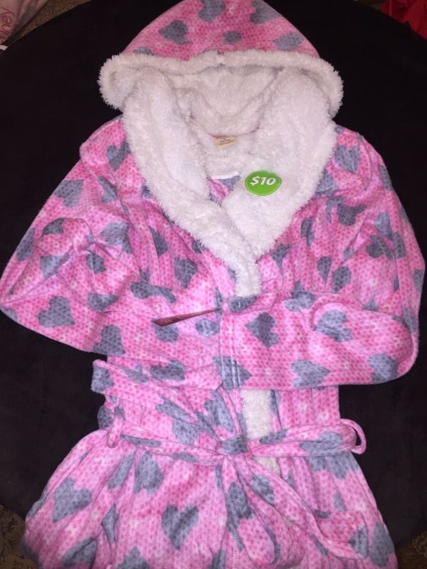 Large 12-14 Ladies Hooded Sherpa Robe