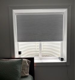 Gray Cellular Honeycomb Window Shade Blind