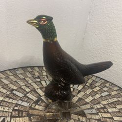Vintage 1970's Avon PHEASANT Decanter Bottle, Leather After Shave, Deep Woods