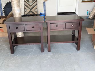 Pottery Barn Espresso Farmhouse Nighstands